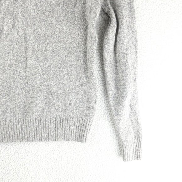 Black Brown 1826 Sweater Womens Small Heathered Gray Lambswool Blend Crew - Picture 3 of 8